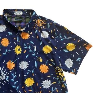 William Murray Mums The Word Floral Golf Polo Shirt Mens Size XL